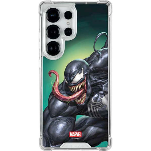 Marvel Venom Symbiote Galaxy S25 Ultra Clear Case
