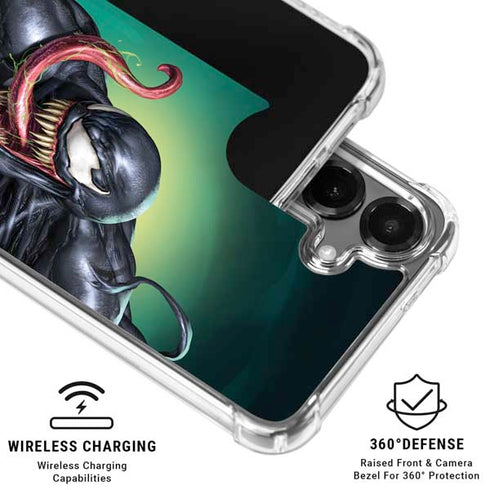 Marvel Venom Symbiote Galaxy S26 Plus Clear Case
