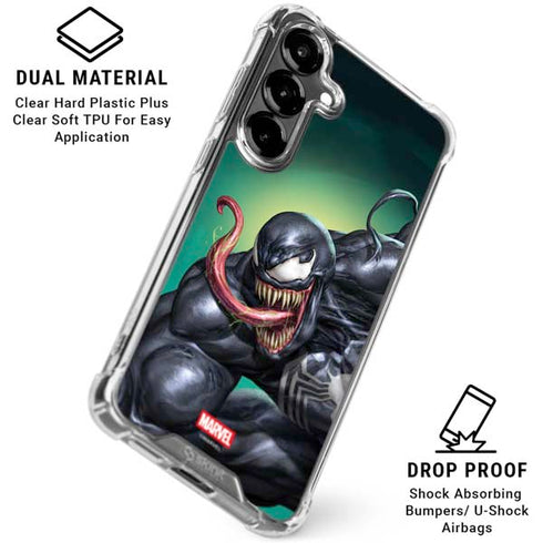 Marvel Venom Symbiote Galaxy S26 Plus Clear Case