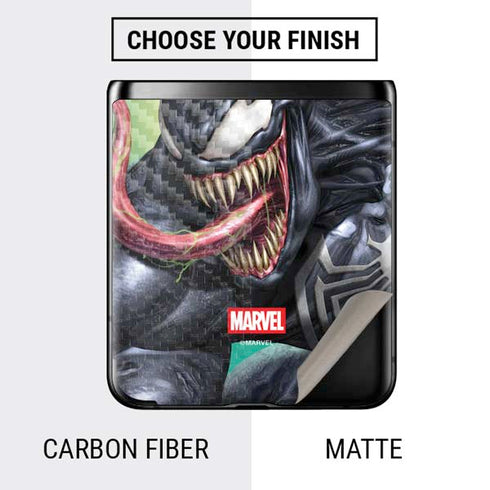 Marvel Venom Symbiote Galaxy Z Flip Skin