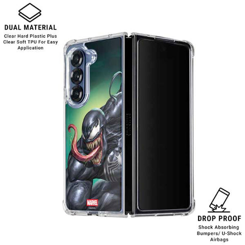 Marvel Venom Symbiote Galaxy Z Fold6 Clear Case
