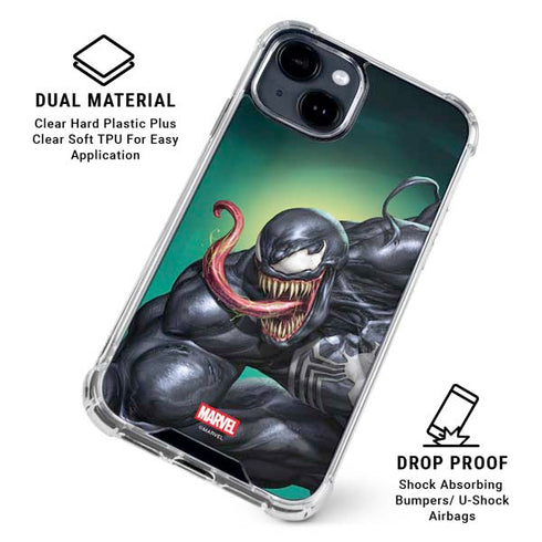 Marvel Venom Symbiote iPhone 14 Plus Clear Case