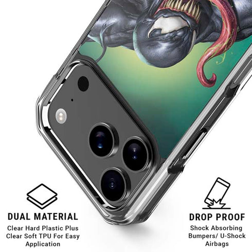 Marvel Venom Symbiote iPhone 17 Pro Clear Case