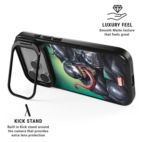 Marvel Venom Symbiote iPhone 17 Pro Max Kickstand Case