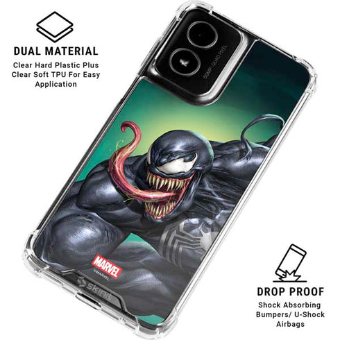 Marvel Venom Symbiote Moto G Power 5G (2024) Clear Case