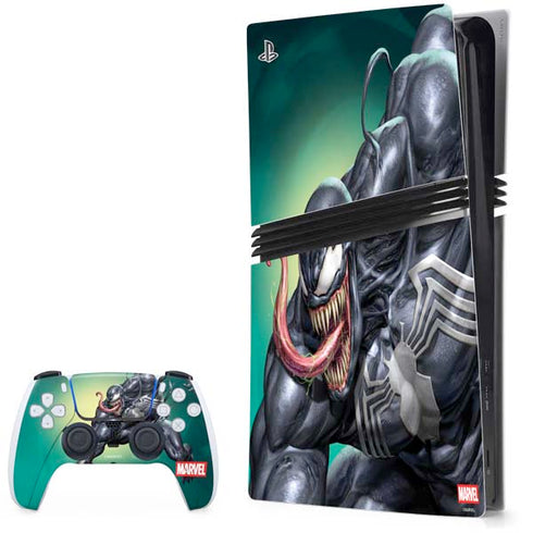 Marvel Venom Symbiote PS5 Pro Bundle Skin