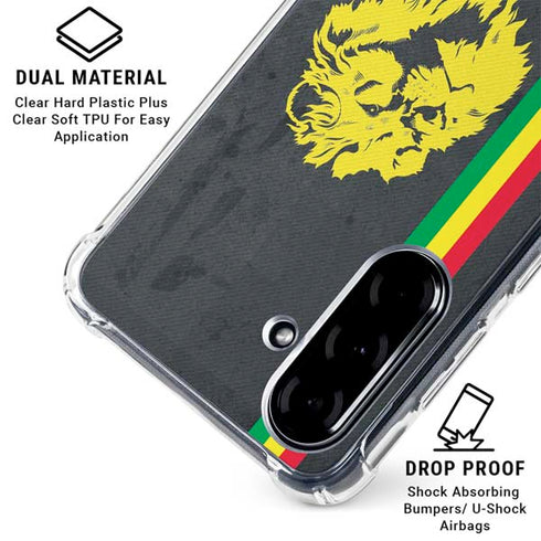 Vertical Banner - Lion of Judah Galaxy A36 5G Clear Case