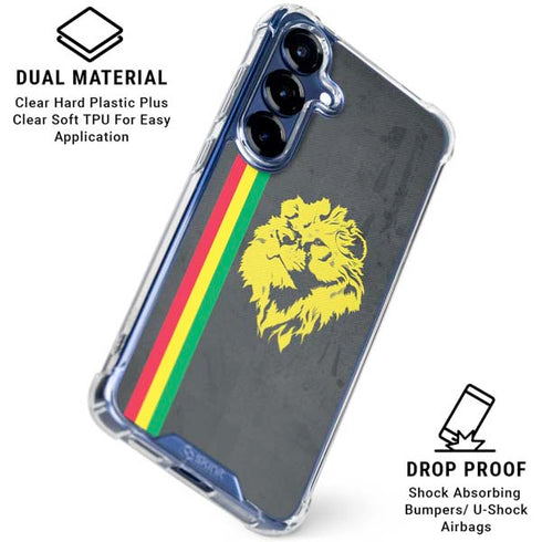Vertical Banner - Lion of Judah Galaxy S25 Plus Clear Case
