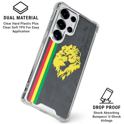Vertical Banner - Lion of Judah Galaxy S25 Ultra Clear Case