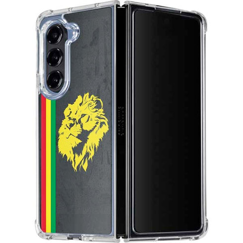 Vertical Banner - Lion of Judah Galaxy Z Fold5 5G Clear Case