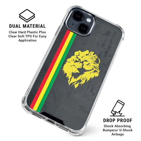 Vertical Banner - Lion of Judah iPhone 15 Clear Case