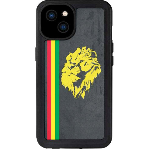Vertical Banner - Lion of Judah iPhone 15 Plus Waterproof Case