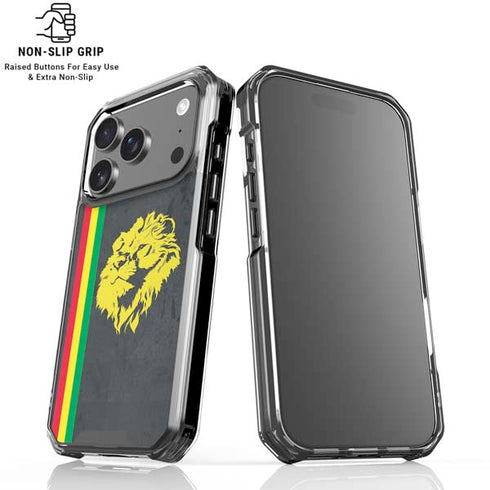 Vertical Banner - Lion of Judah iPhone 18 Pro Clear Case