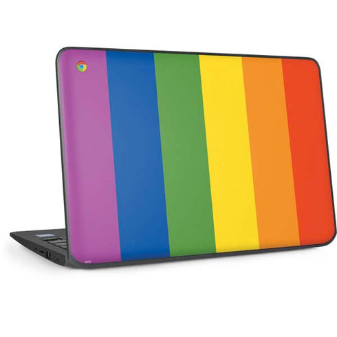Vertical Rainbow Flag HP Chromebook Skin