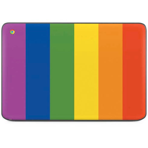 Vertical Rainbow Flag HP Chromebook Skin
