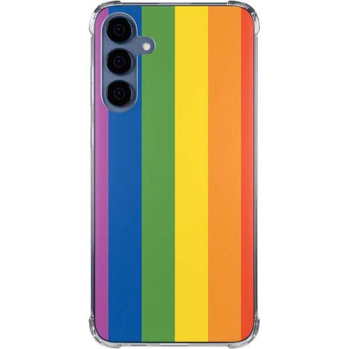 Vertical Rainbow Flag Galaxy A35 5G Clear Case