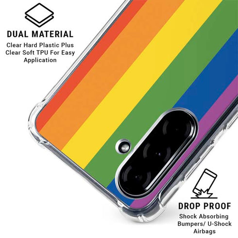 Vertical Rainbow Flag Galaxy A36 5G Clear Case