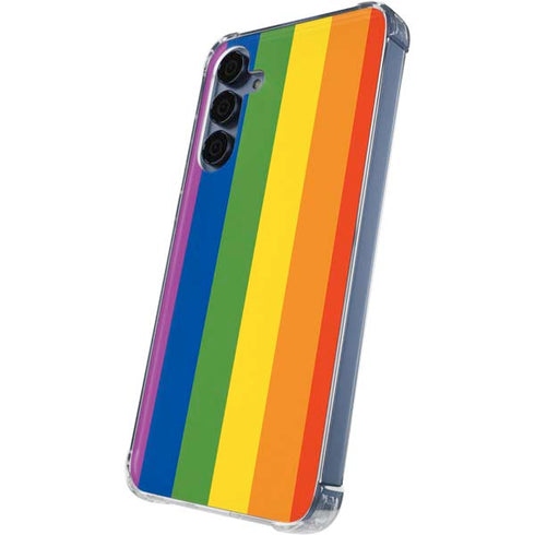 Vertical Rainbow Flag Galaxy A55 5G Clear Case