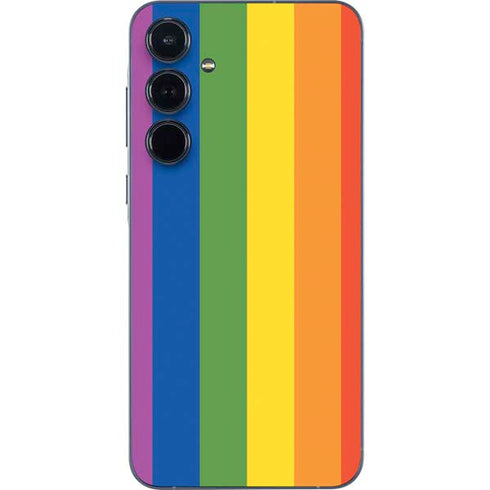 Vertical Rainbow Flag Galaxy A55 5G Skin