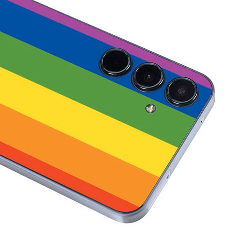 Vertical Rainbow Flag Galaxy A55 5G Skin