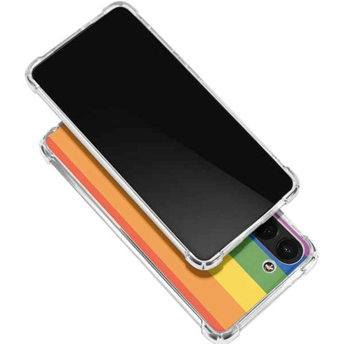 Vertical Rainbow Flag Galaxy S24 FE Clear Case