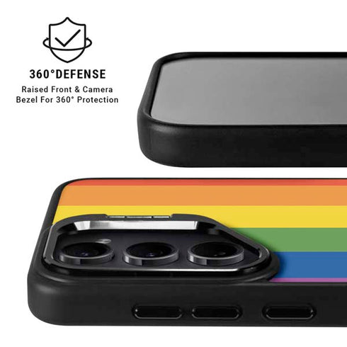 Vertical Rainbow Flag Galaxy S25 Kickstand Case