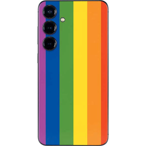 Vertical Rainbow Flag Galaxy S25 Skin