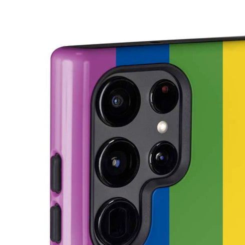 Vertical Rainbow Flag Galaxy S25 Ultra Impact Case