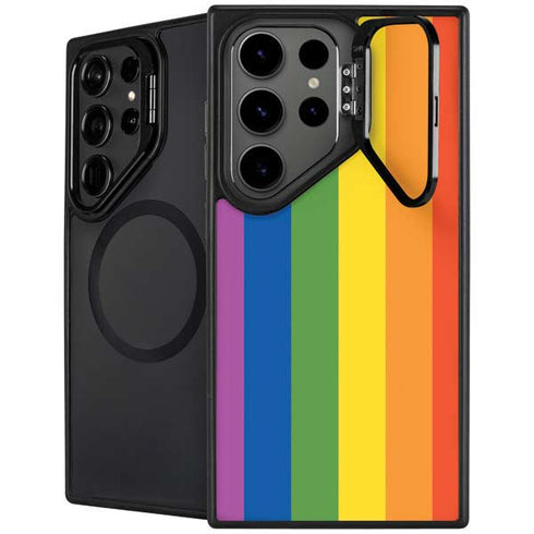 Vertical Rainbow Flag Galaxy S25 Ultra Kickstand Case