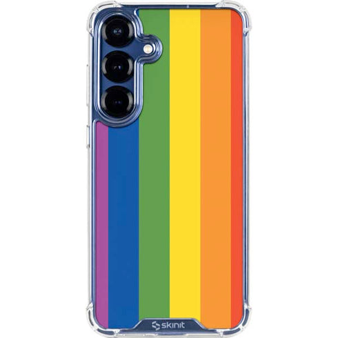 Vertical Rainbow Flag Galaxy S25 FE Clear Case