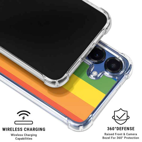 Vertical Rainbow Flag Galaxy S25 FE Clear Case