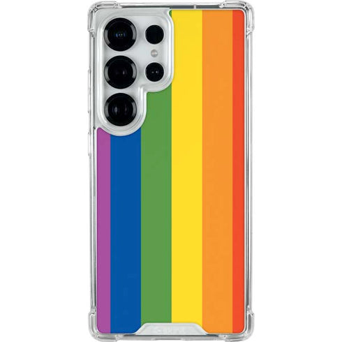 Vertical Rainbow Flag Galaxy S25 Ultra Clear Case
