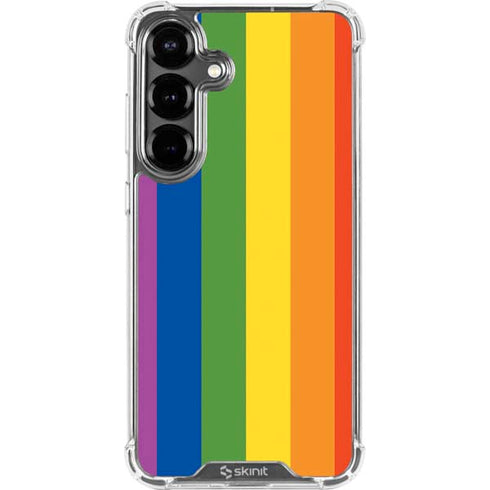Vertical Rainbow Flag Galaxy S26 Clear Case