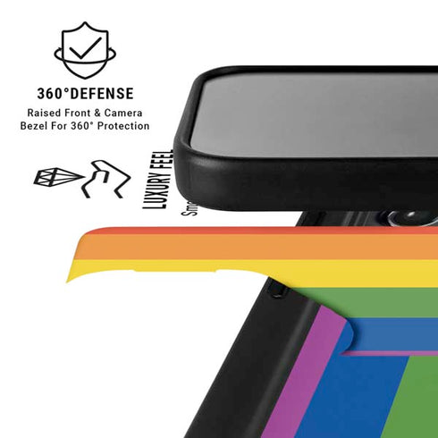 Vertical Rainbow Flag Galaxy S26 Kickstand Case