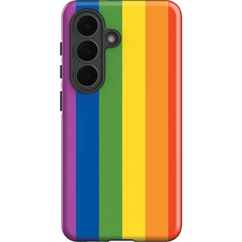 Vertical Rainbow Flag Galaxy S26 Plus Impact Case