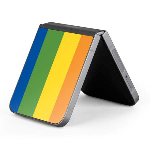Vertical Rainbow Flag Galaxy Z Flip6 Skin
