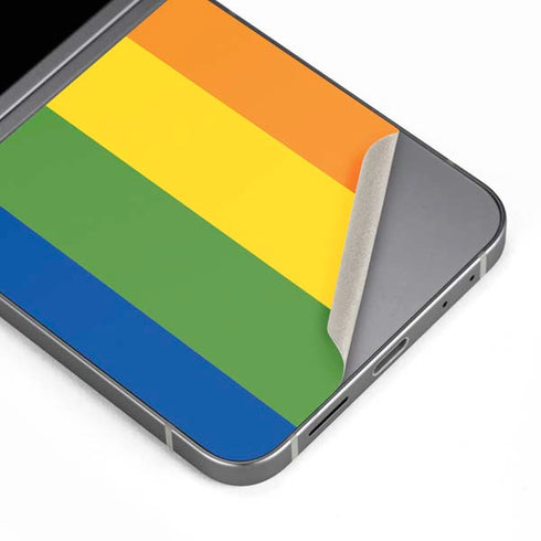 Vertical Rainbow Flag Galaxy Z Flip6 Skin