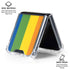 Vertical Rainbow Flag Galaxy Z Flip6 Clear Case