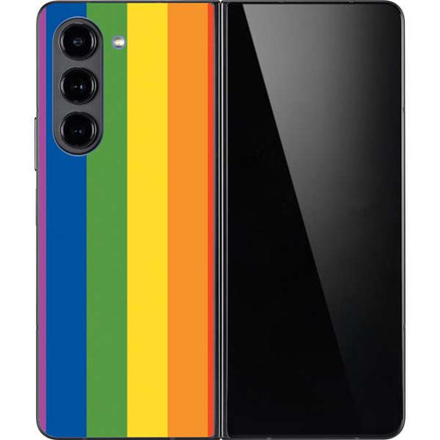 Vertical Rainbow Flag Galaxy Z Fold5 5G Skin