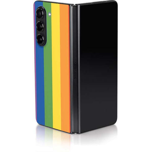 Vertical Rainbow Flag Galaxy Z Fold5 5G Skin