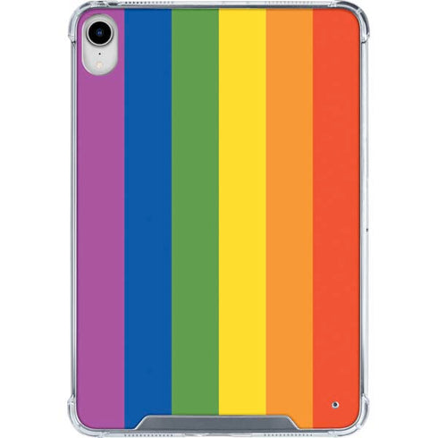 Vertical Rainbow Flag iPad 11th Gen (2025) Clear Case
