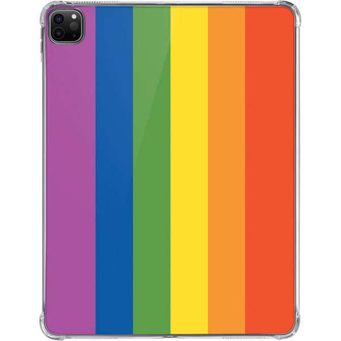 Vertical Rainbow Flag iPad Pro 11in (2024) Clear Case