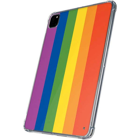 Vertical Rainbow Flag iPad Pro 11in (2024) Clear Case