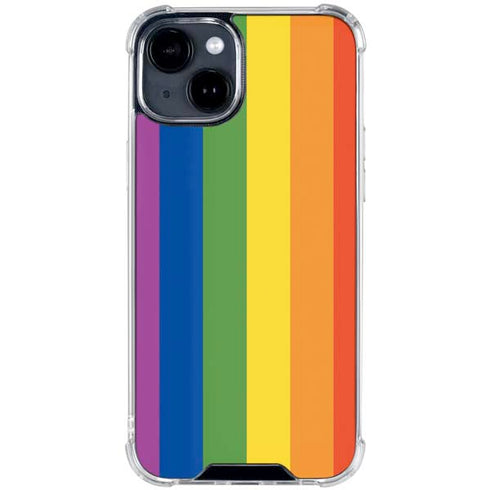 Vertical Rainbow Flag iPhone 15 Clear Case