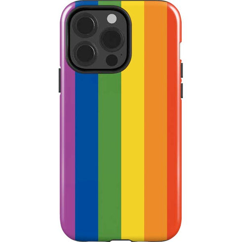 Vertical Rainbow Flag iPhone 15 Pro Impact Case
