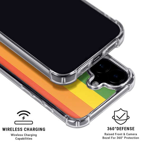 Vertical Rainbow Flag iPhone 16 MagSafe Case