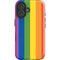 Vertical Rainbow Flag iPhone 16 Plus Impact Case