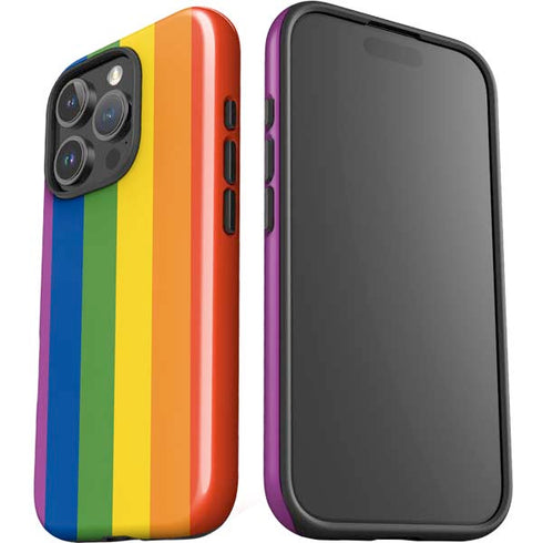 Vertical Rainbow Flag iPhone 16 Pro Impact Case