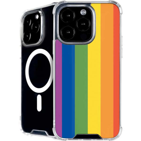 Vertical Rainbow Flag iPhone 16 Pro Max MagSafe Case