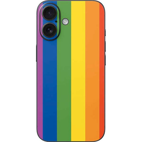 Vertical Rainbow Flag iPhone 16 Skin